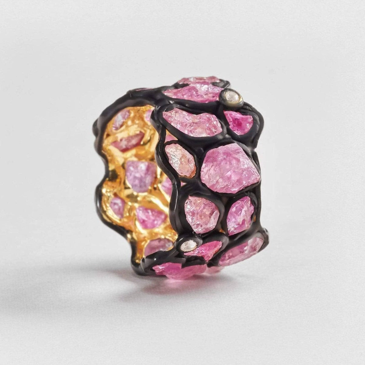 Adeola Spinel and White Topaz Ring GERMAN KABIRSKI