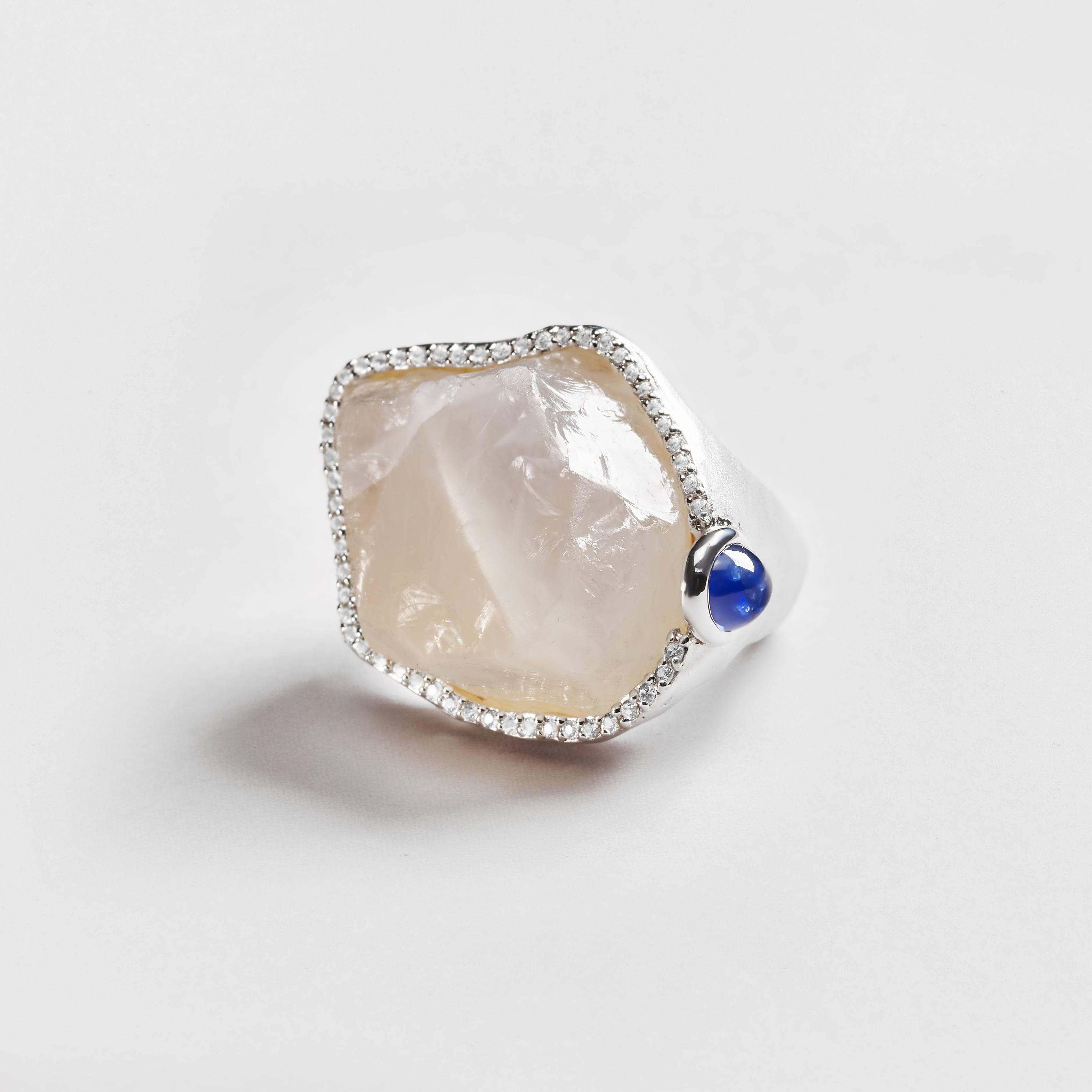 Adina Quartz and Sapphire and White Topaz Ring GERMAN KABIRSKI