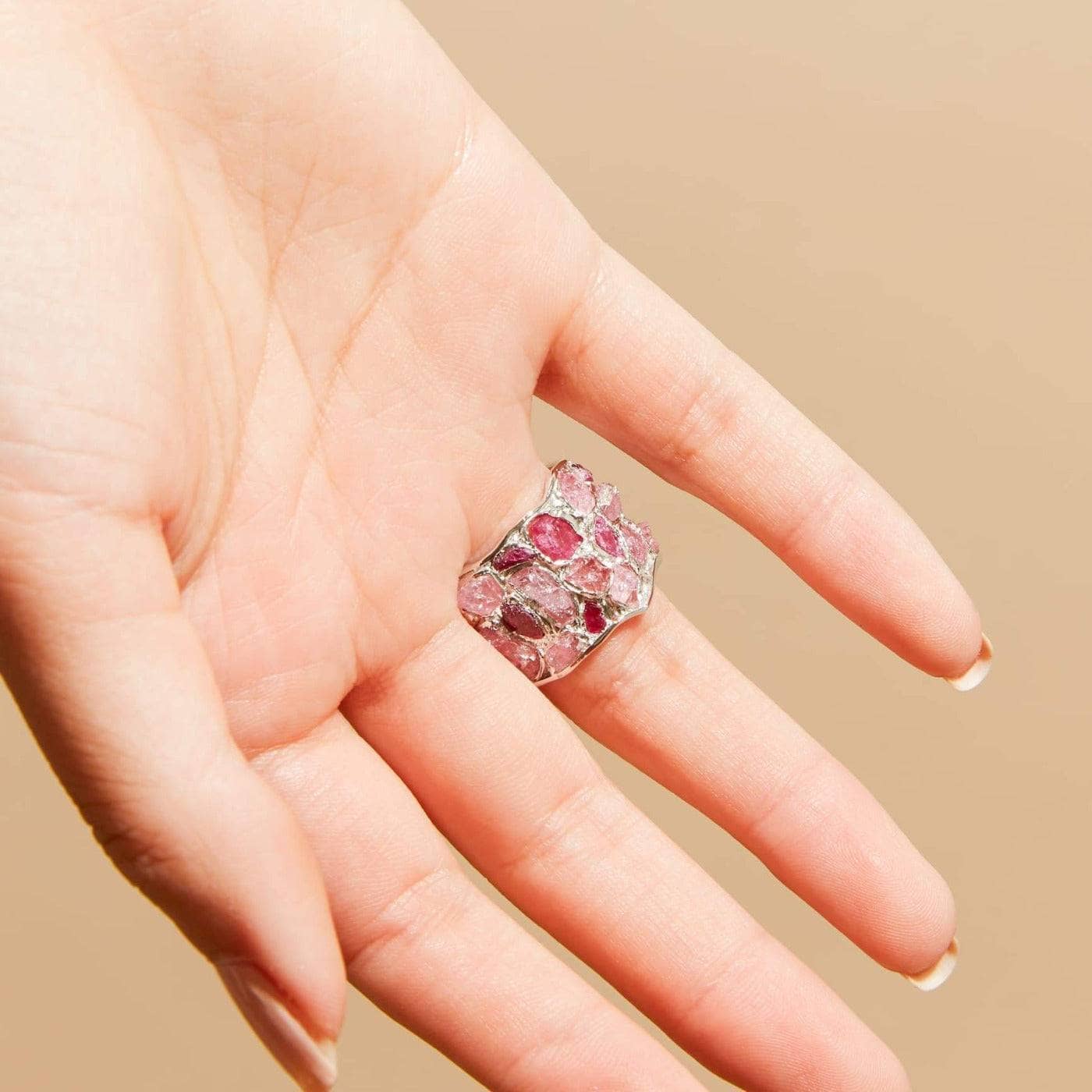 Alcina Ruby Pink Sapphire Silver Ring GERMAN KABIRSKI