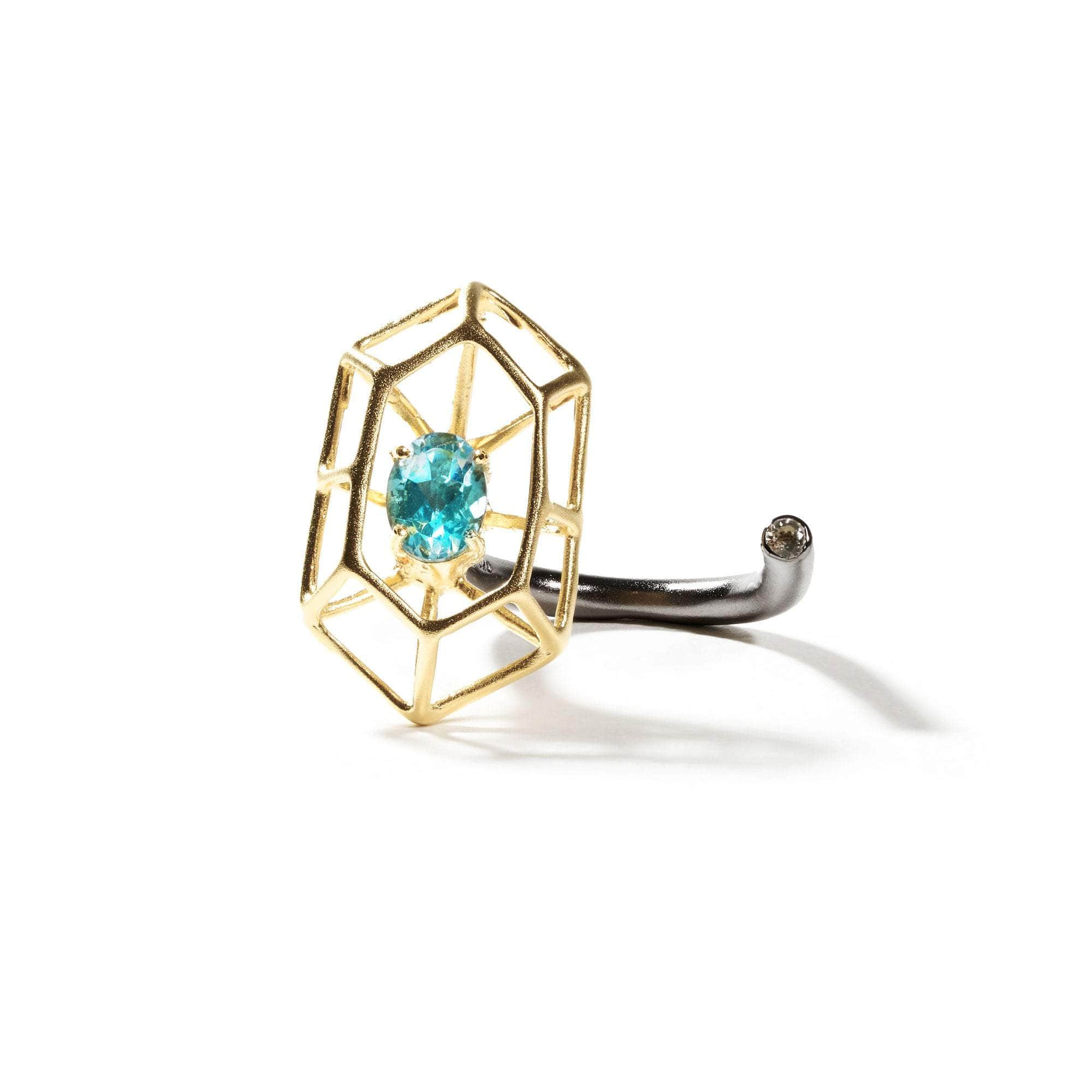 Alza Blue Topaz Ring GERMAN KABIRSKI