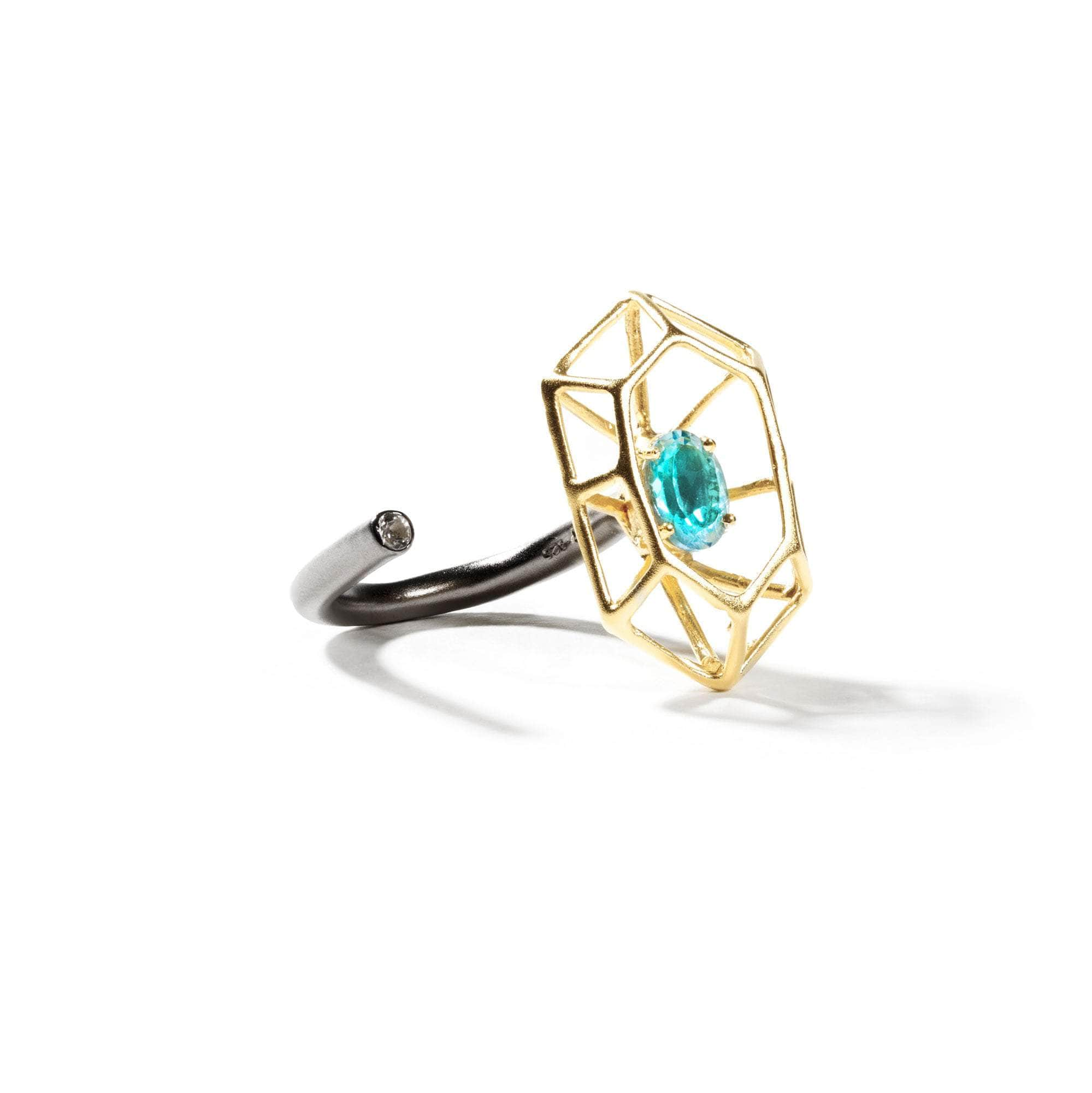 Alza Blue Topaz Ring GERMAN KABIRSKI