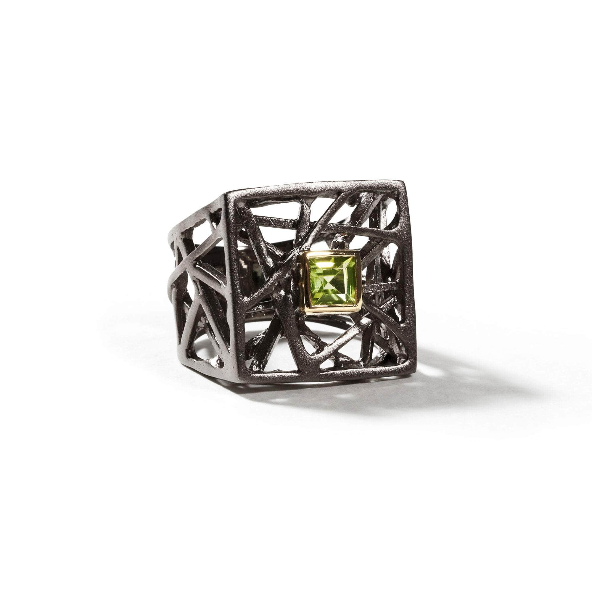 Arkit Peridot Ring (Black Rhodium) GERMAN KABIRSKI