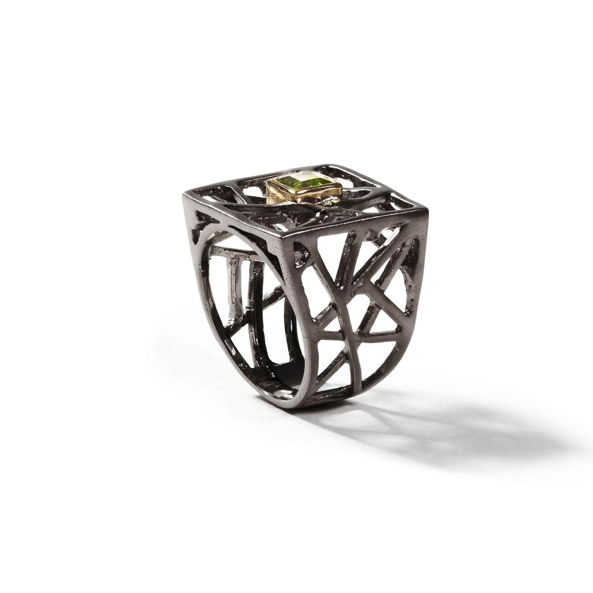 Arkit Peridot Ring (Black Rhodium) GERMAN KABIRSKI