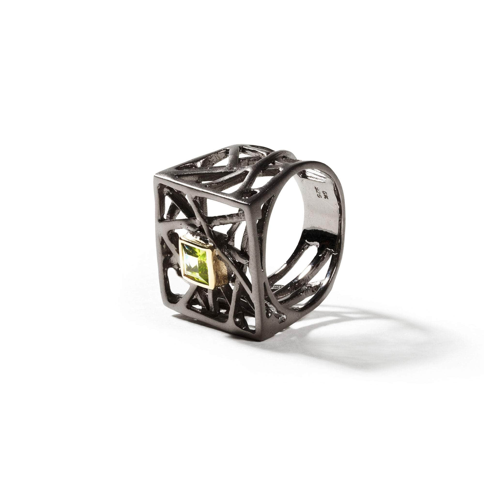 Arkit Peridot Ring (Black Rhodium) GERMAN KABIRSKI