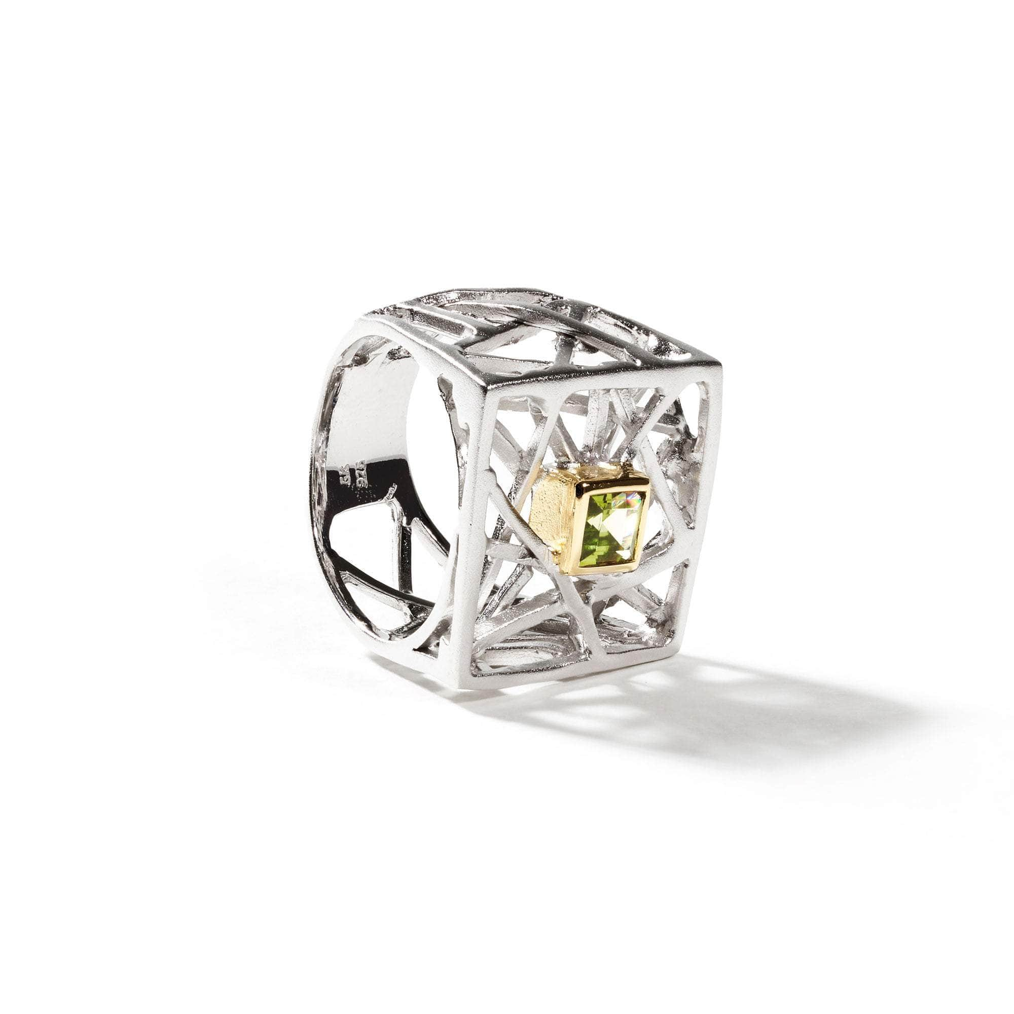 Arkit Peridot Ring (White Rhodium) GERMAN KABIRSKI