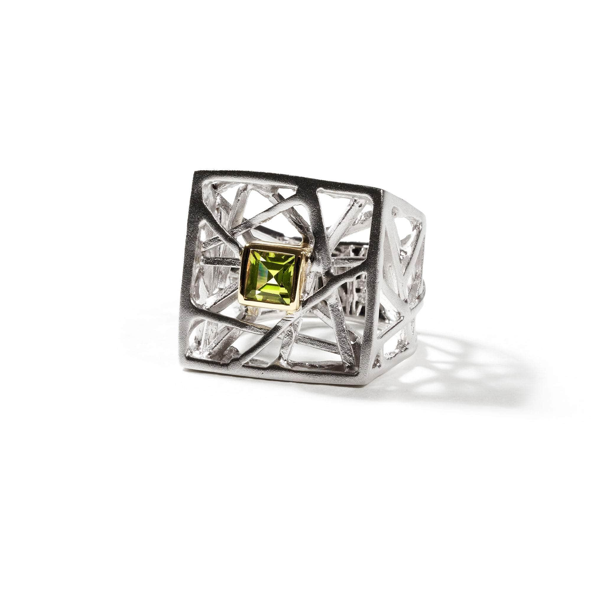 Arkit Peridot Ring (White Rhodium) GERMAN KABIRSKI