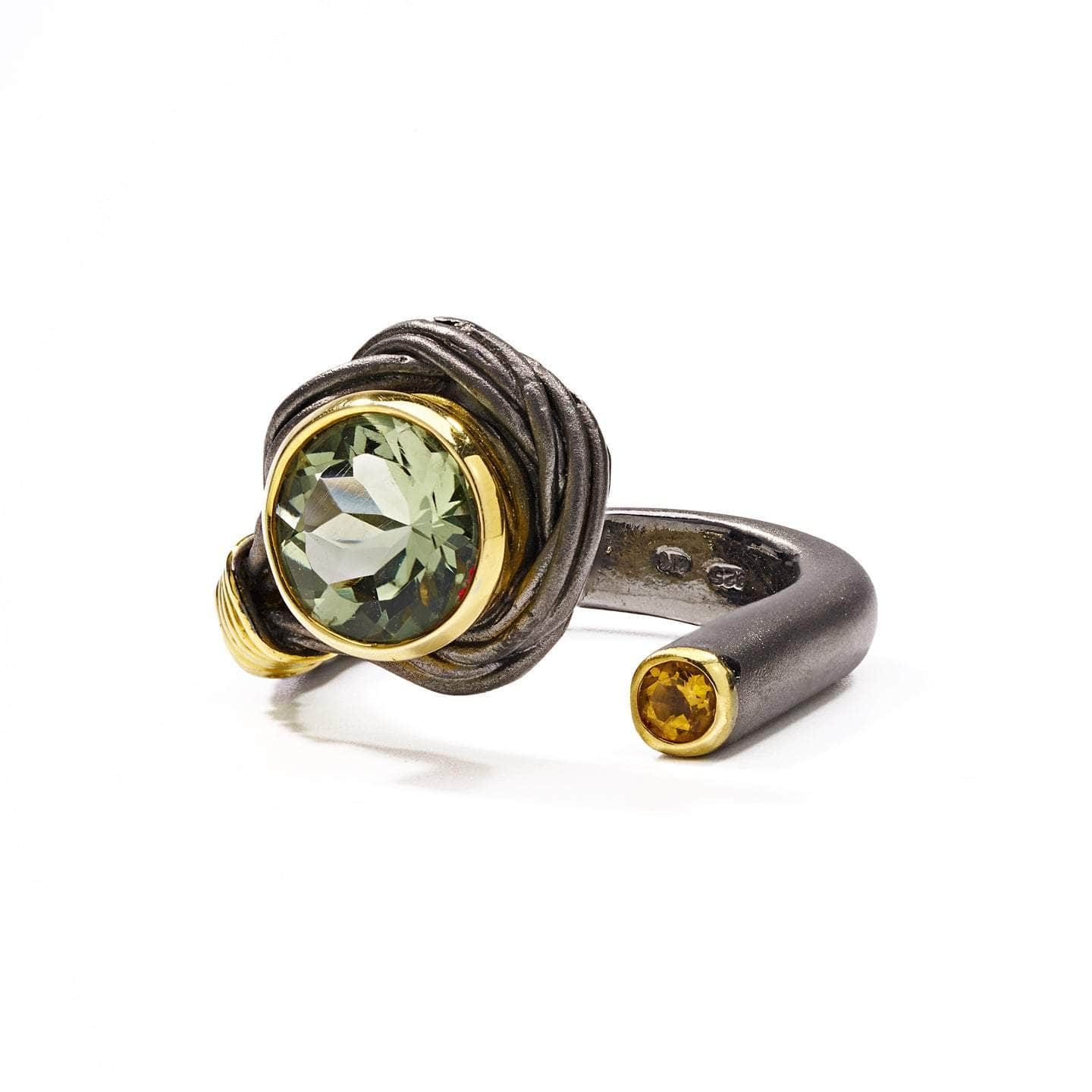 Cartalia Green Amethyst and Citrine Ring GERMAN KABIRSKI