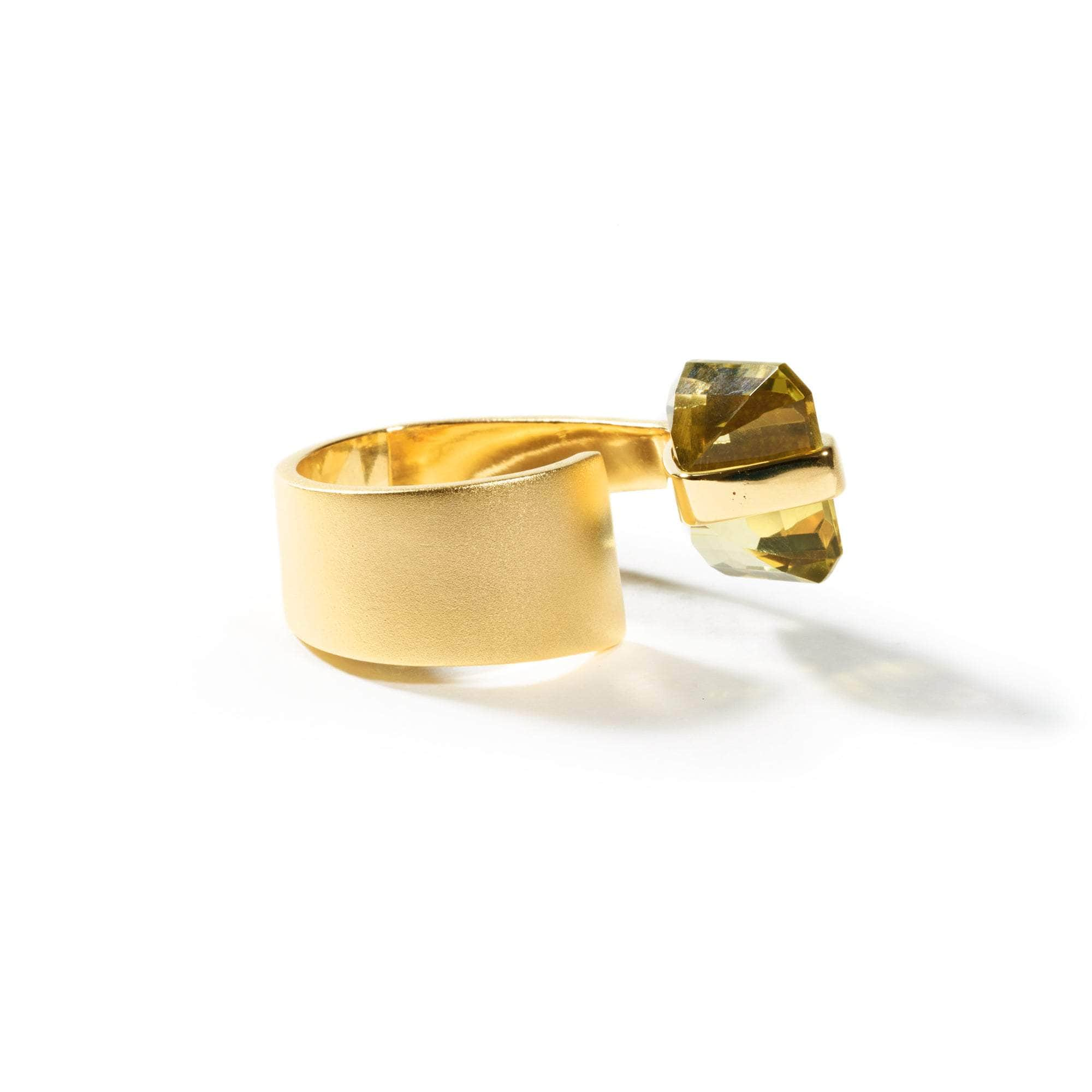 Darzo Cognac Lemon Quartz Ring GERMAN KABIRSKI