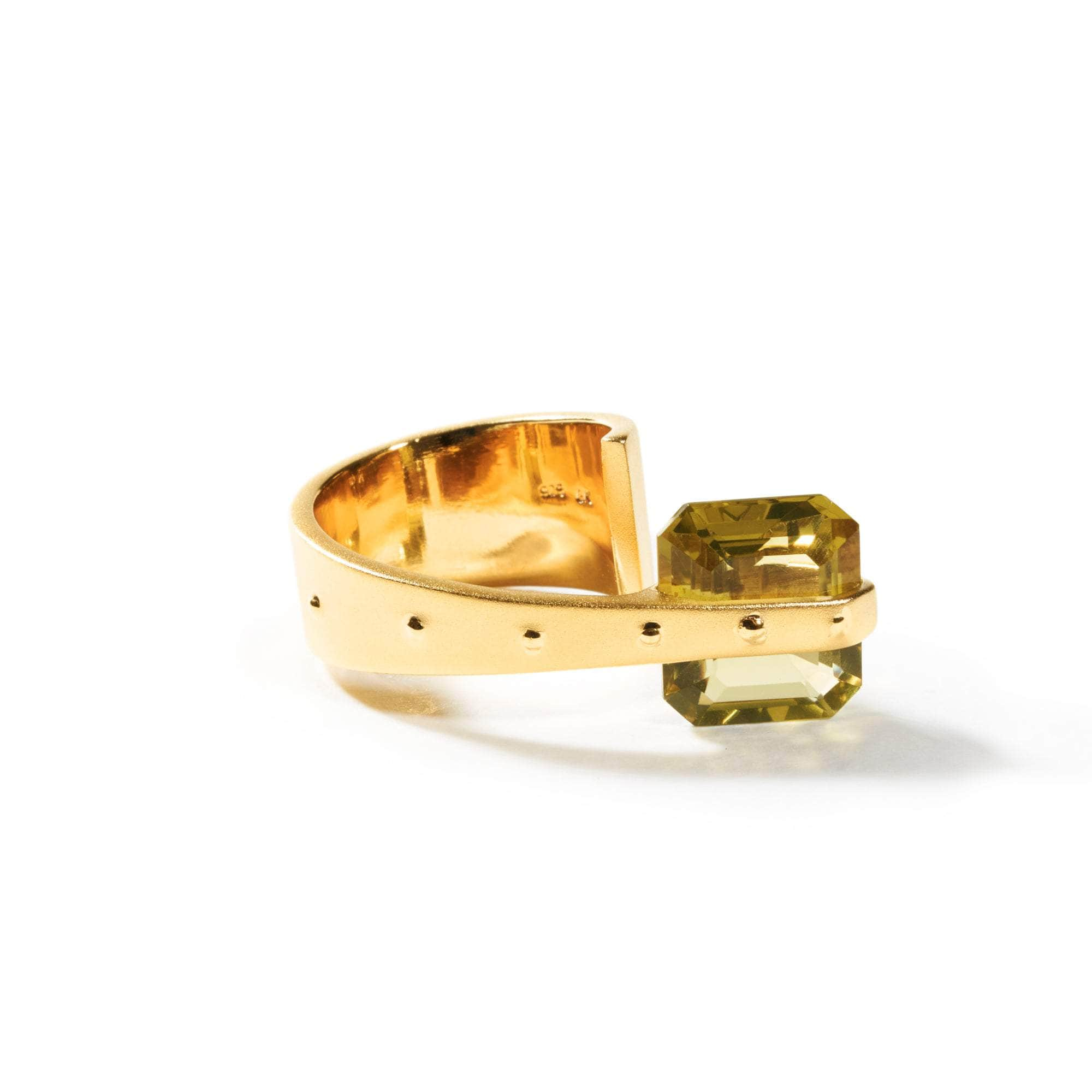 Darzo Cognac Lemon Quartz Ring GERMAN KABIRSKI