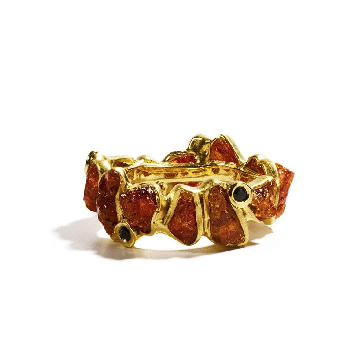 Delos Spessartine and Black Spinel Ring (Gold 18K) GERMAN KABIRSKI