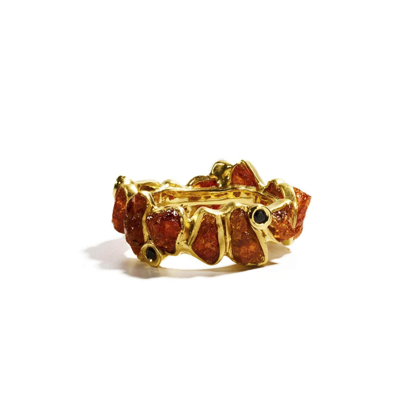 Delos Spessartine and Black Spinel Ring (Gold 18K) GERMAN KABIRSKI