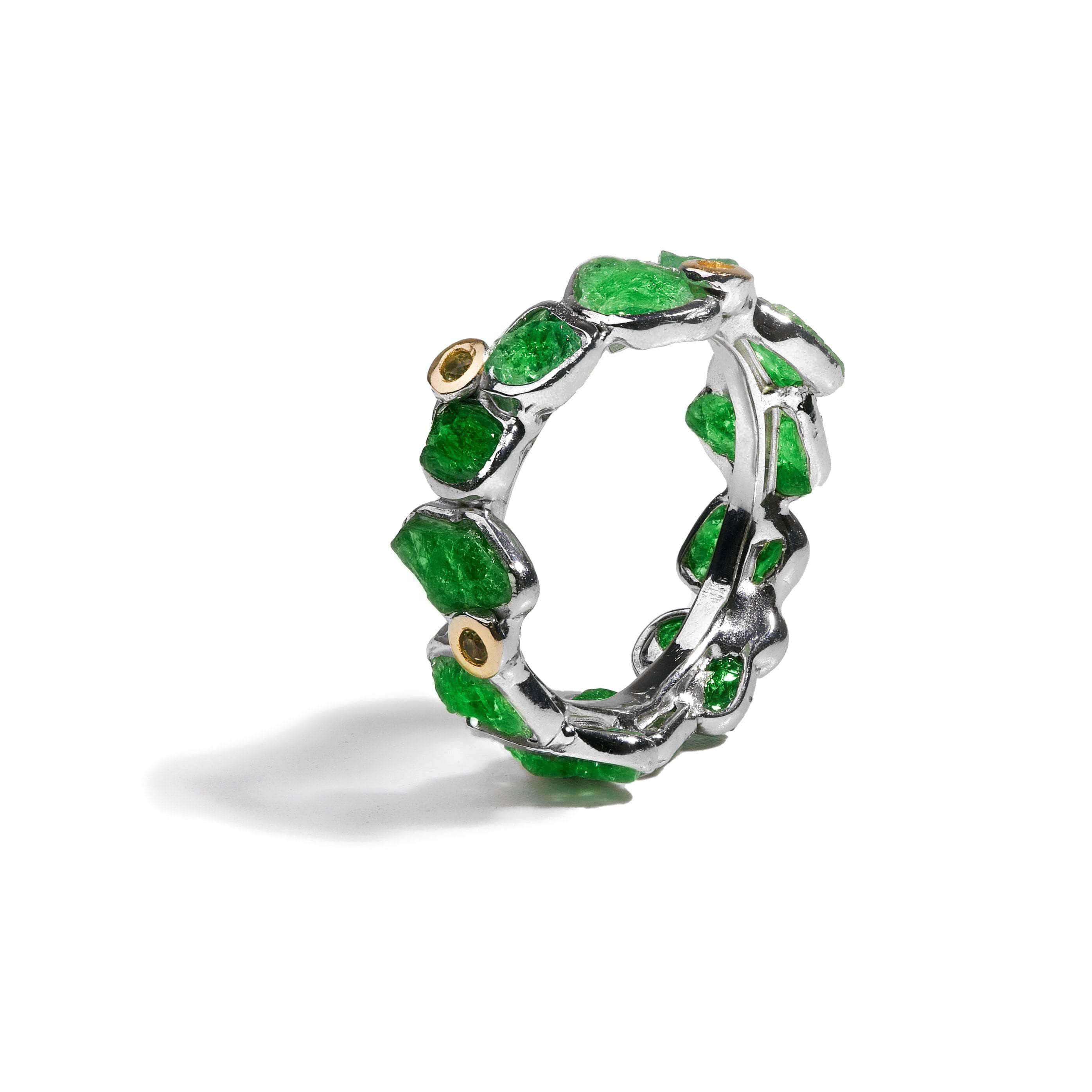 Delos Tsavorite and Peridot Ring GERMAN KABIRSKI