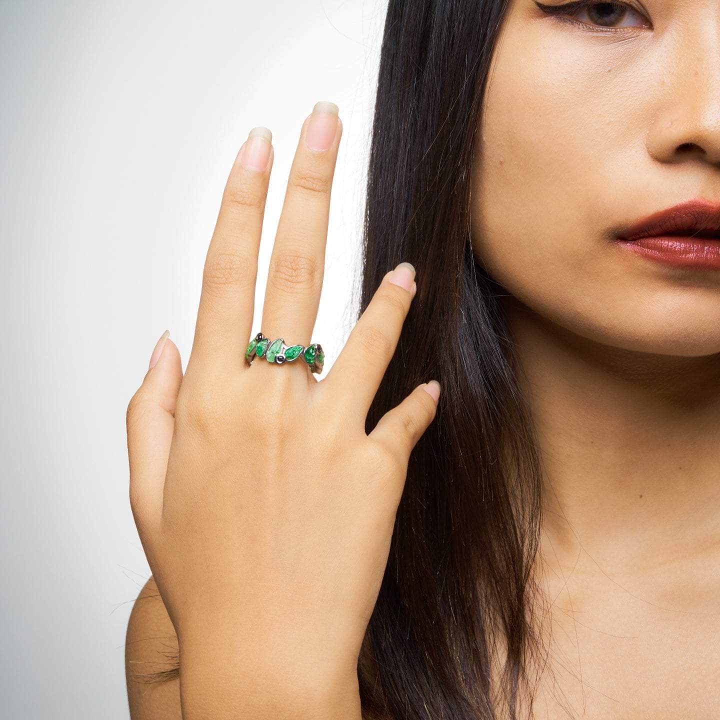 Delos Tsavorite and Spinel Ring GERMAN KABIRSKI