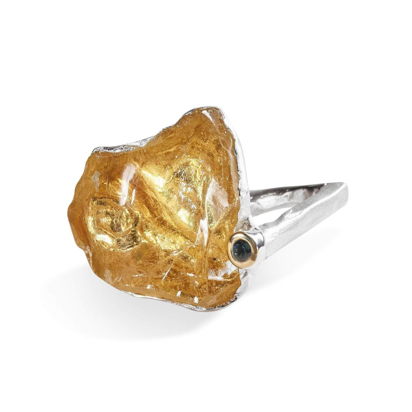 Misen Citrine and Sapphire Ring GERMAN KABIRSKI