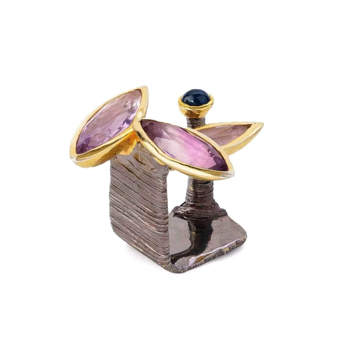 Yena Amethyst and Blue Sapphire Ring GERMAN KABIRSKI