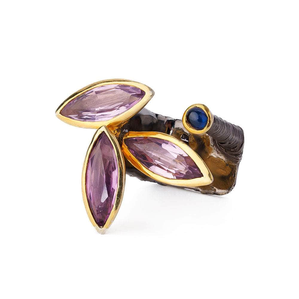 Yena Amethyst and Blue Sapphire Ring GERMAN KABIRSKI