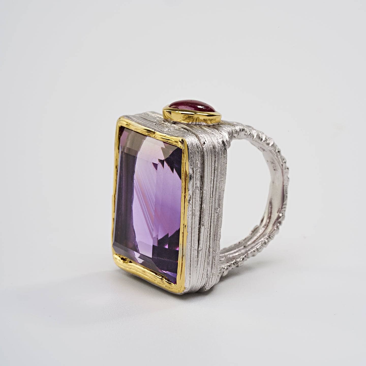 Tanai Amethyst and Ruby Ring GERMAN KABIRSKI