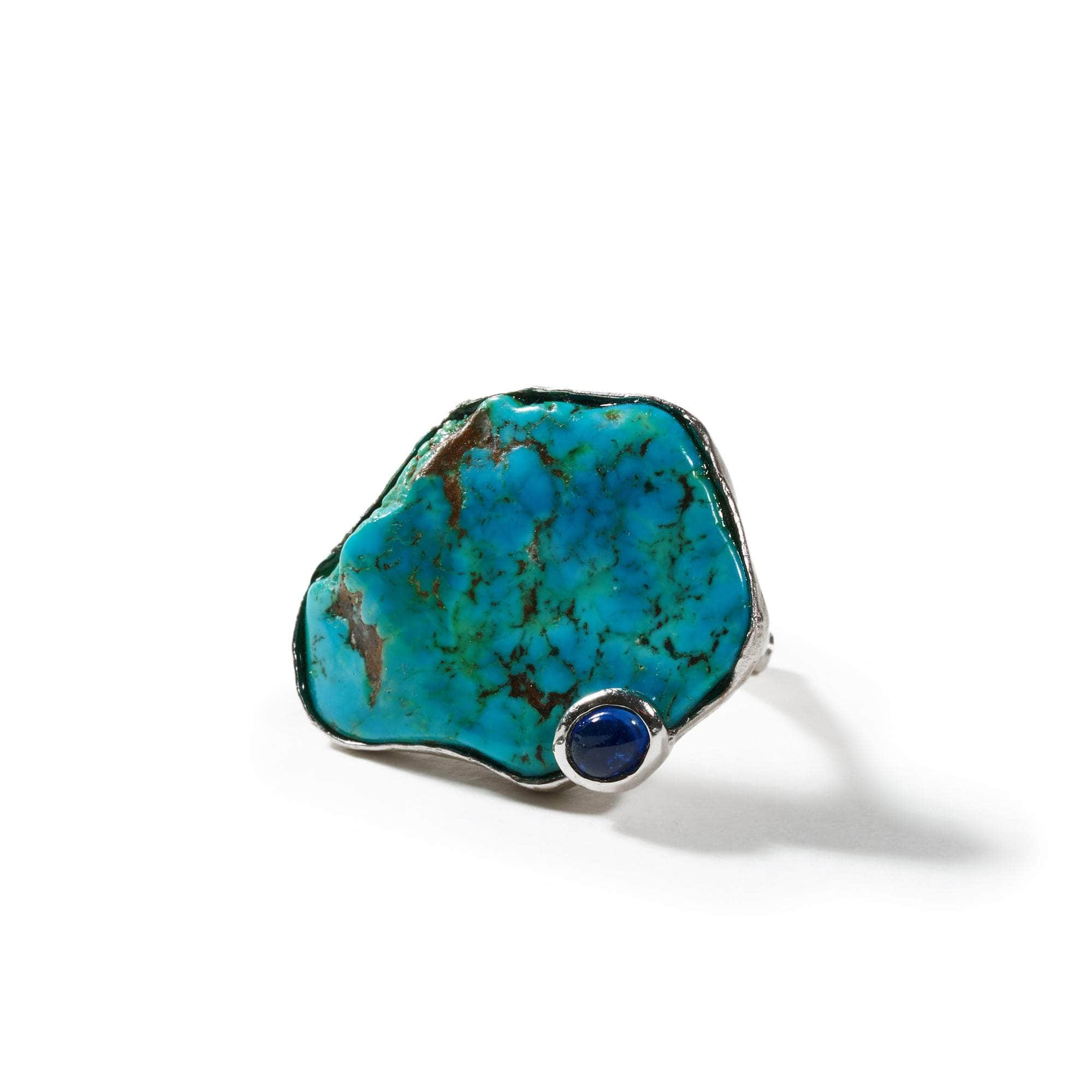 Grami Turquoise and Blue Sapphire Ring GERMAN KABIRSKI