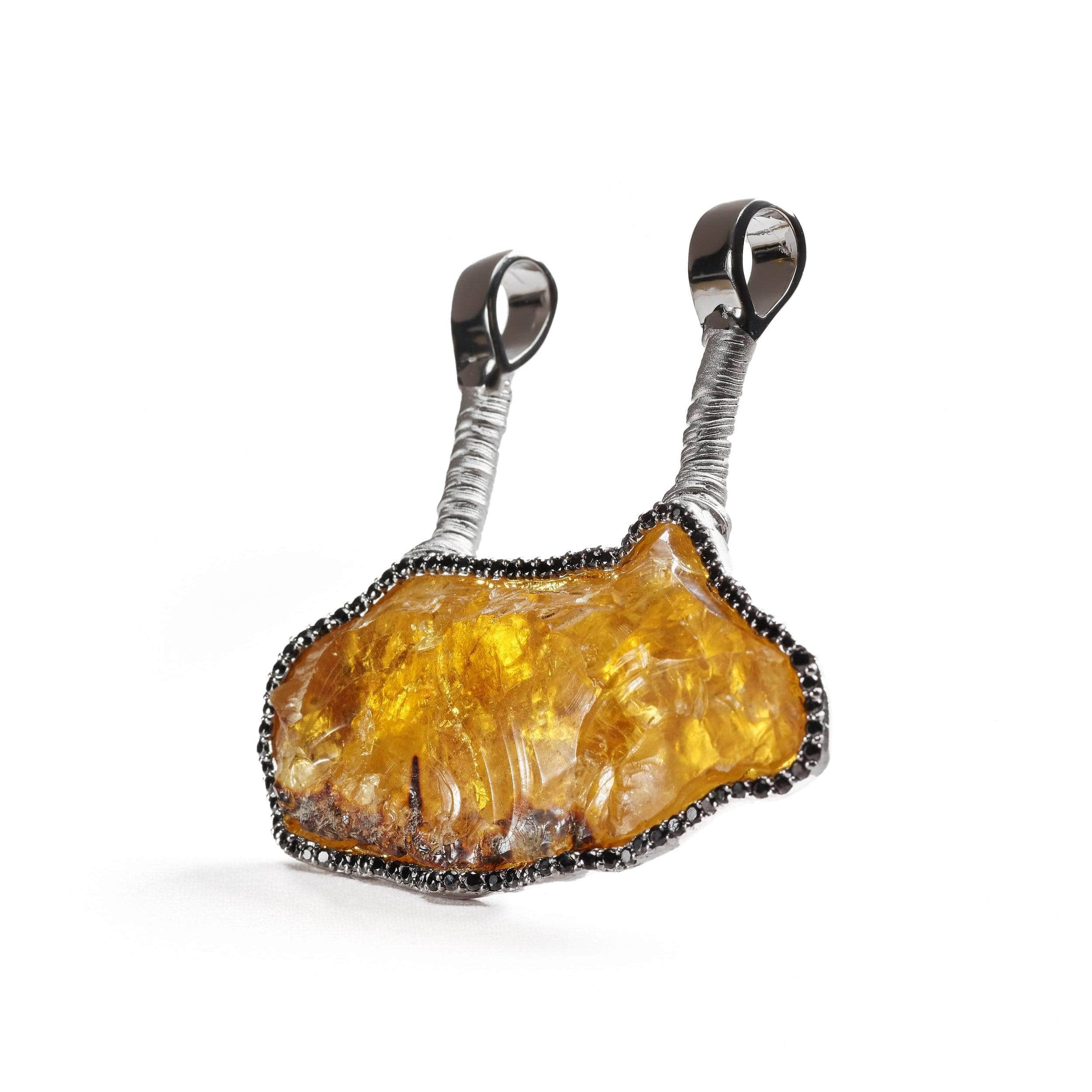 Ayala Citrine and Black Spinel Pendant GERMAN KABIRSKI