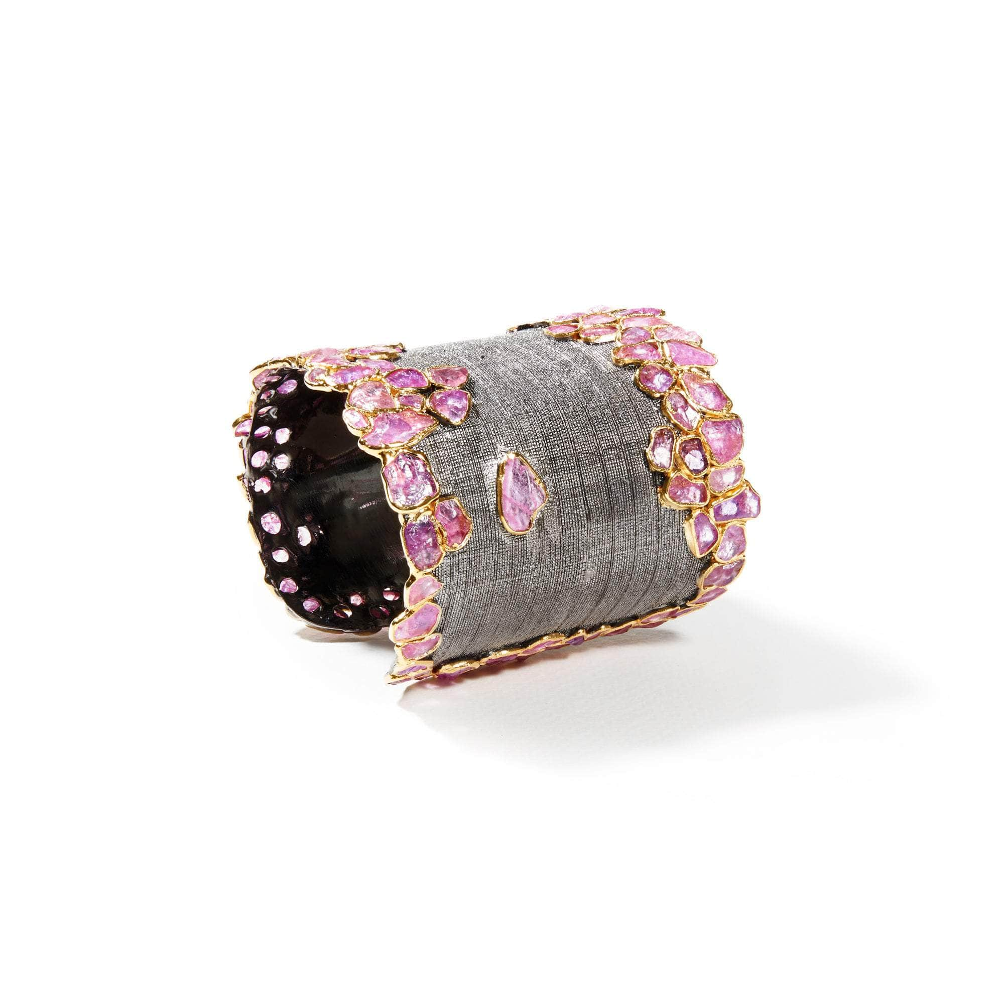 Astera Pink Sapphire Rough Bangle GERMAN KABIRSKI