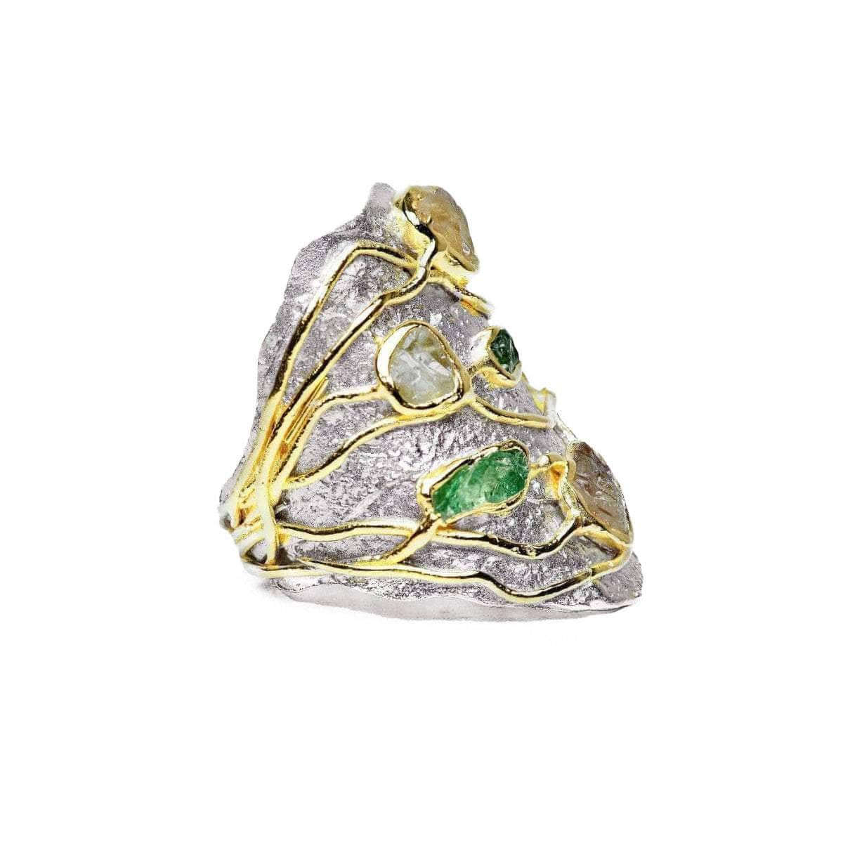 Evania Sapphire and Tsavorite Ring GERMAN KABIRSKI