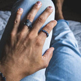 Ring Livia Sapphire Ring (Black Rhodium) Livia Sapphire Ring, Ring by GERMAN KABIRSKI