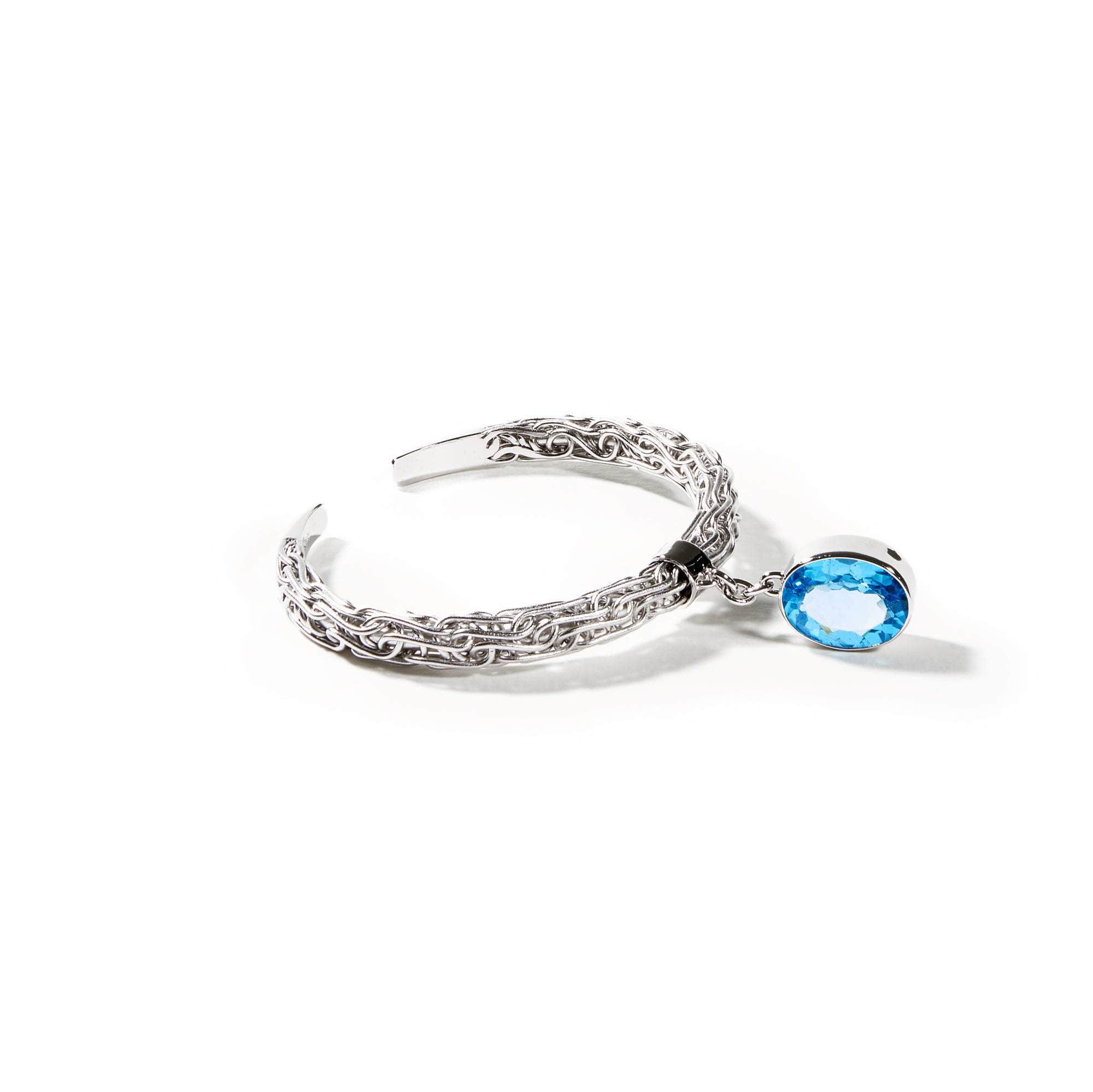 Tuoli Swiss Blue Topaz Bangle GERMAN KABIRSKI