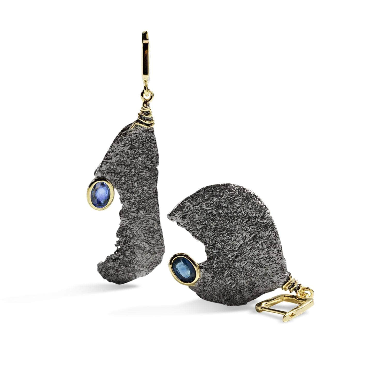 Ferencia Blue Sapphire Earrings (Black Rhodium) GERMAN KABIRSKI