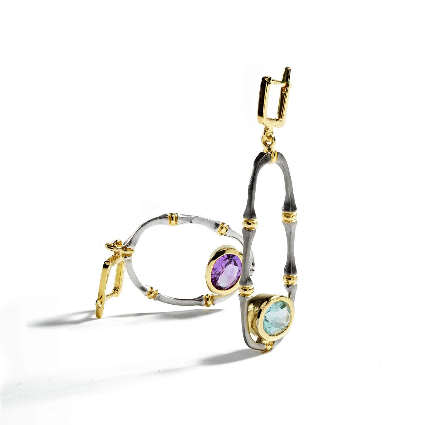 Rameli Topaz and Amethyst Earrings GERMAN KABIRSKI