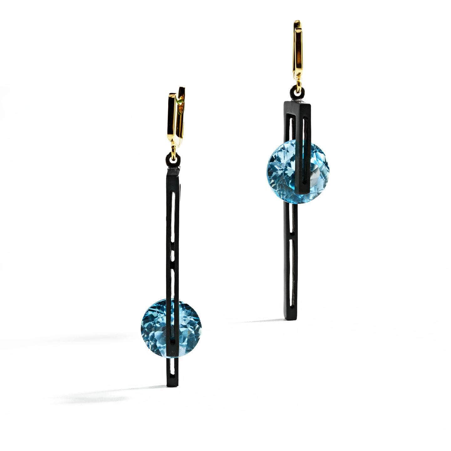 Whirlen Blue Topaz Earrings GERMAN KABIRSKI