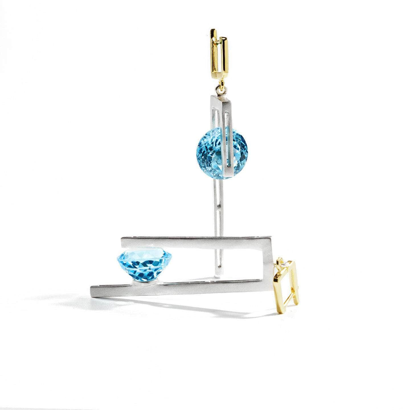 Whirlen Blue Topaz Earrings GERMAN KABIRSKI