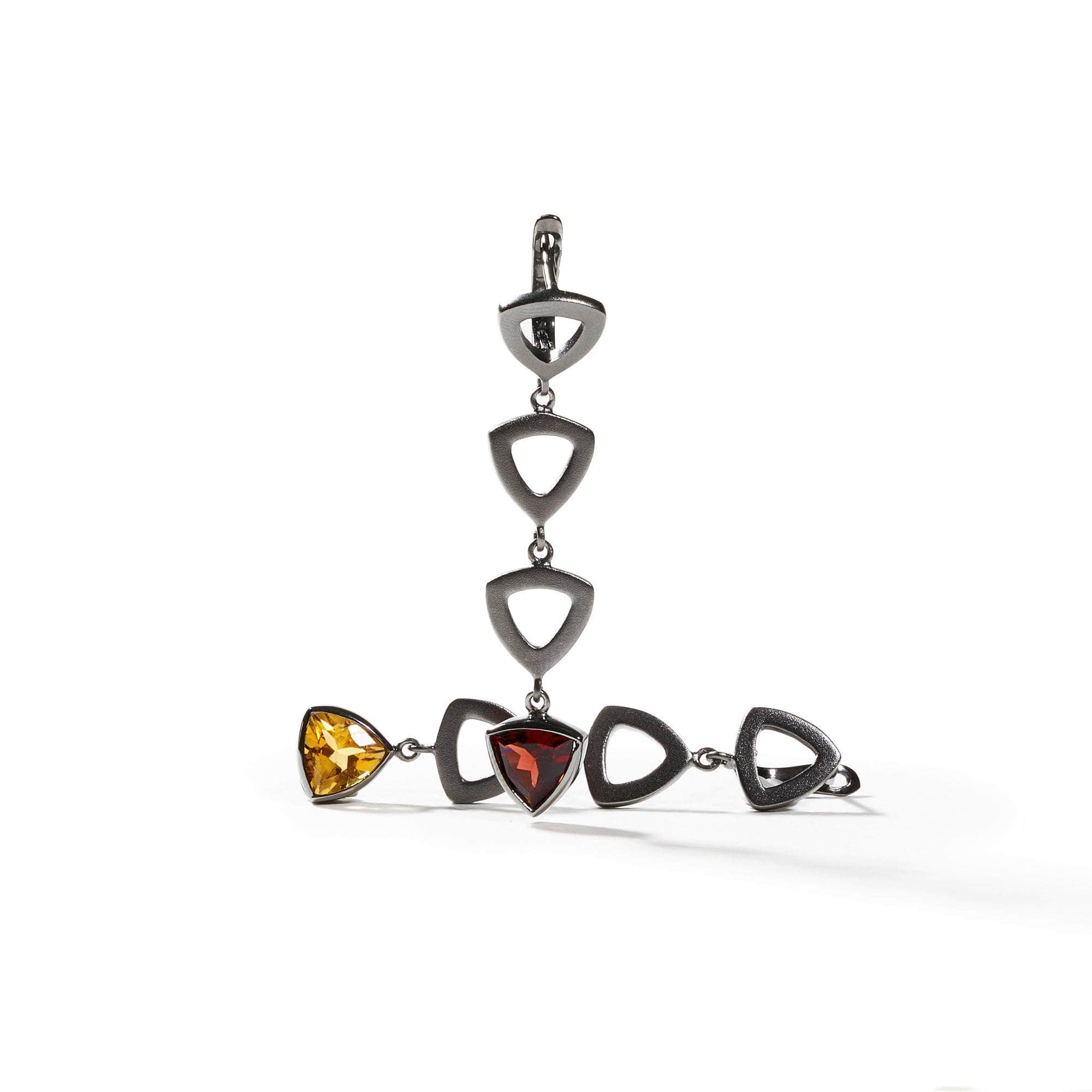 Trillio Citrine and Garnet Earrings GERMAN KABIRSKI