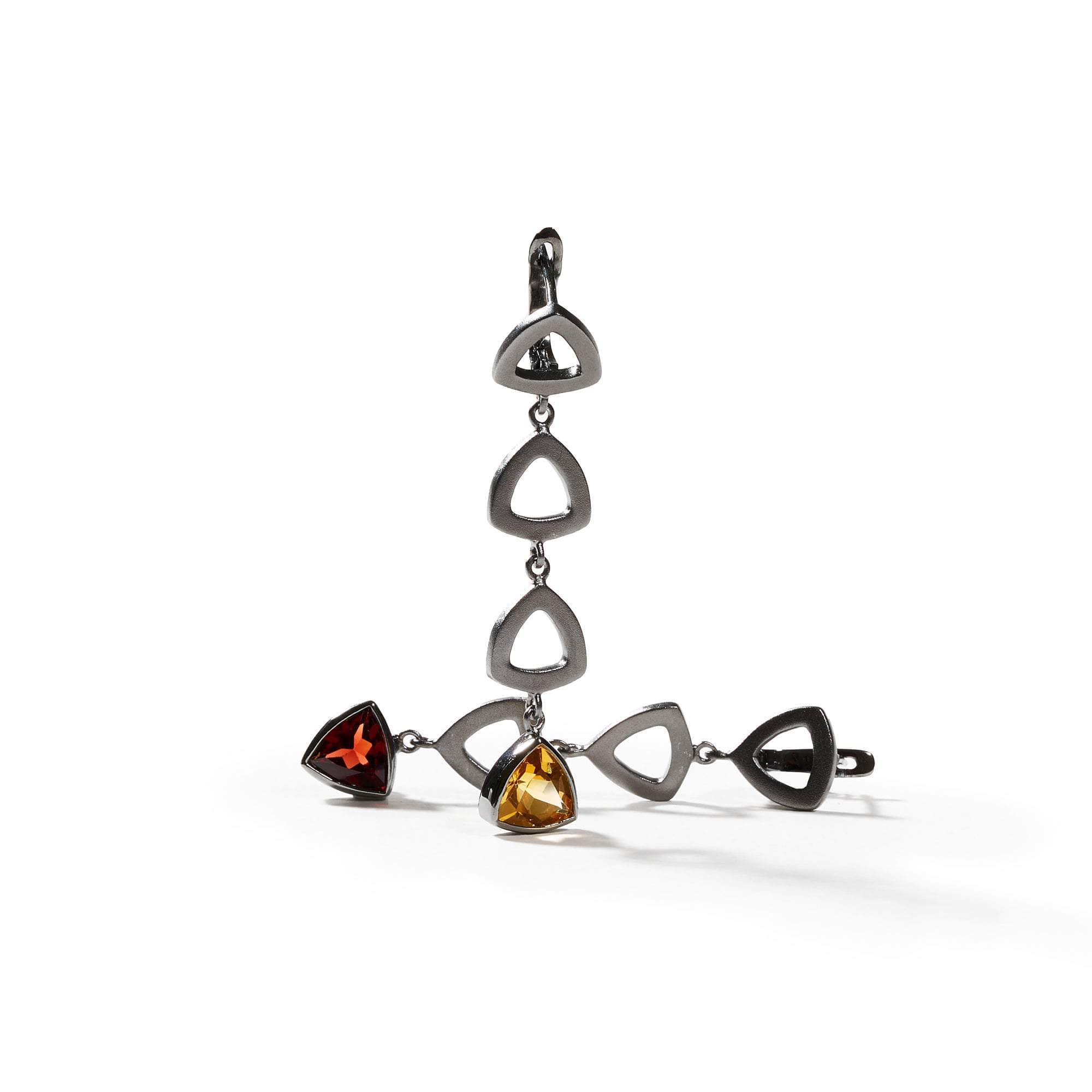 Trillio Citrine and Garnet Earrings GERMAN KABIRSKI