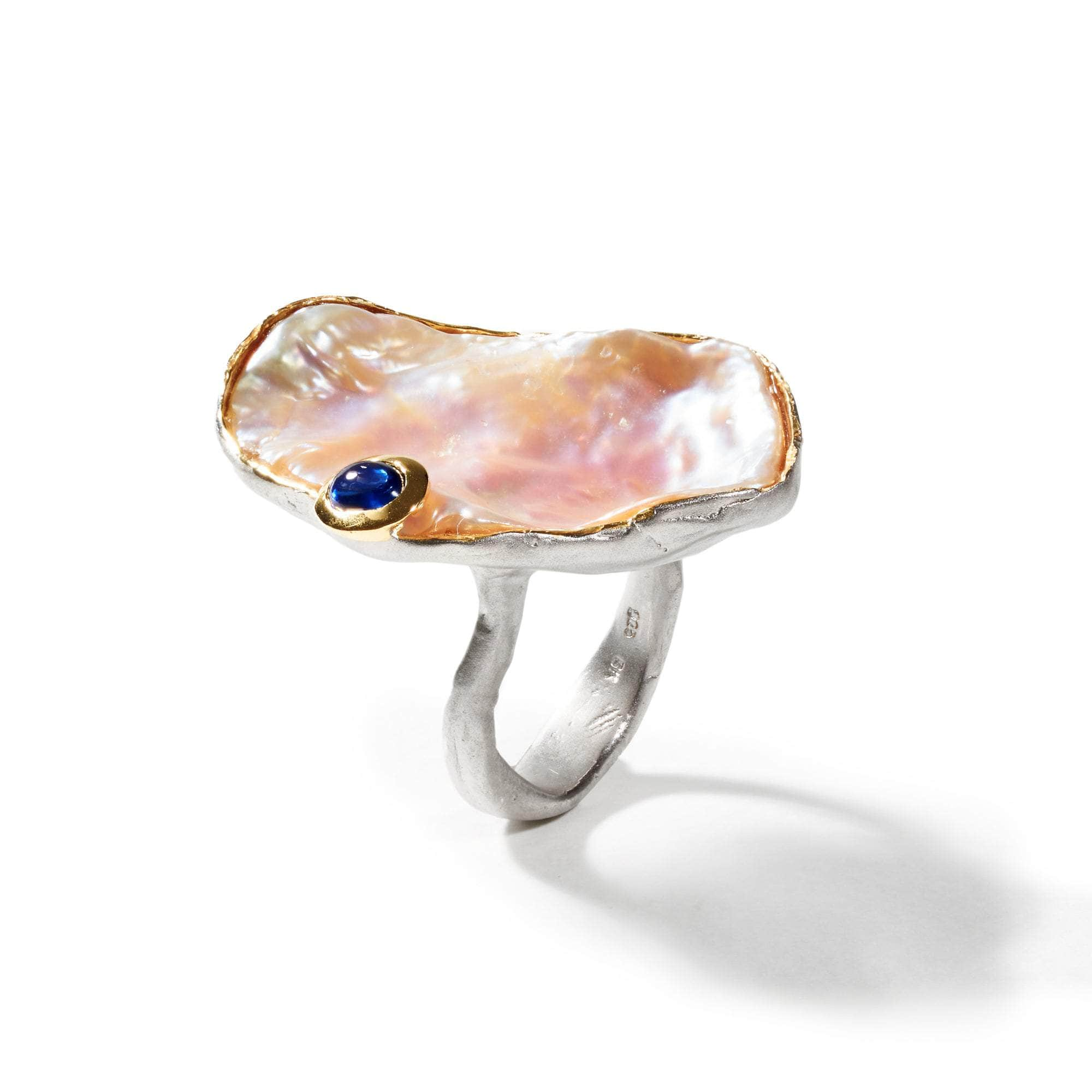 Lectu Pearl and Blue Sapphire Ring GERMAN KABIRSKI