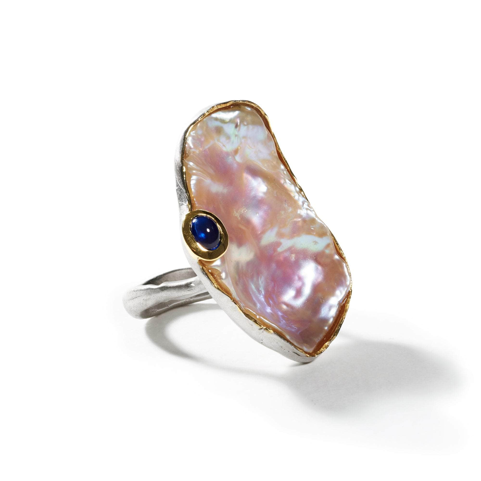 Lectu Pearl and Blue Sapphire Ring GERMAN KABIRSKI