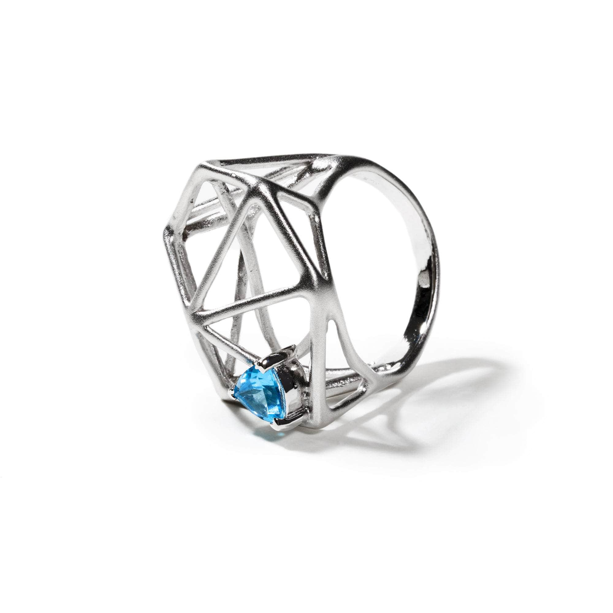 Lunio Swiss Blue Topaz Ring GERMAN KABIRSKI