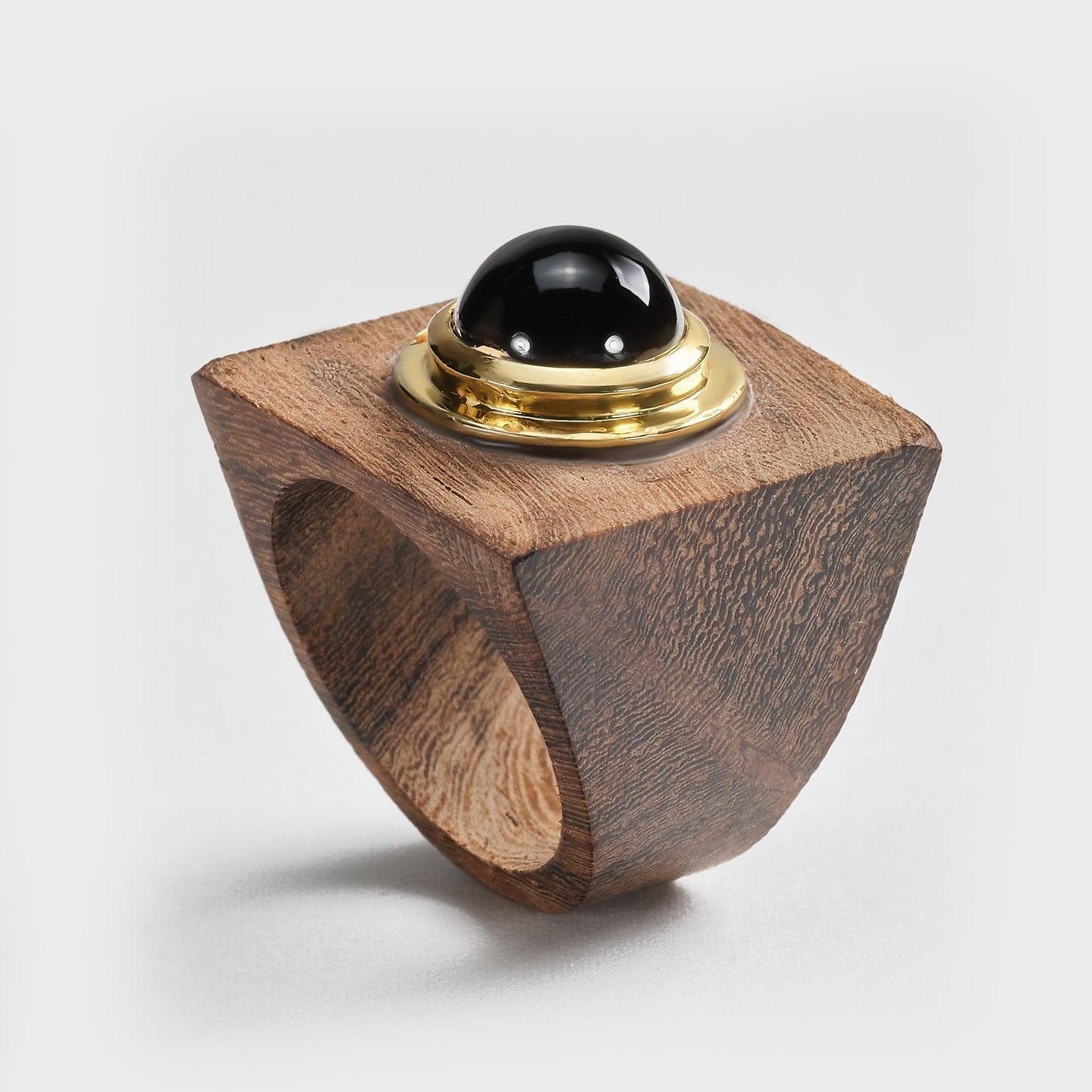 Mithrana Smoky Quartz Wood Ring GERMAN KABIRSKI