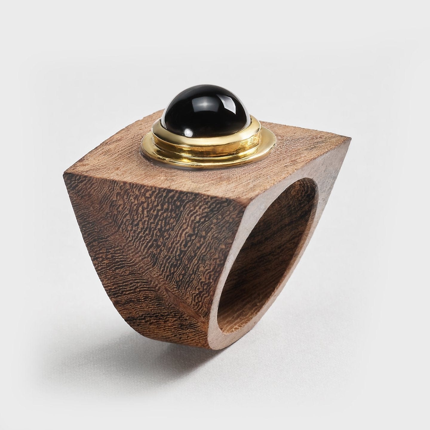 Mithrana Smoky Quartz Wood Ring GERMAN KABIRSKI