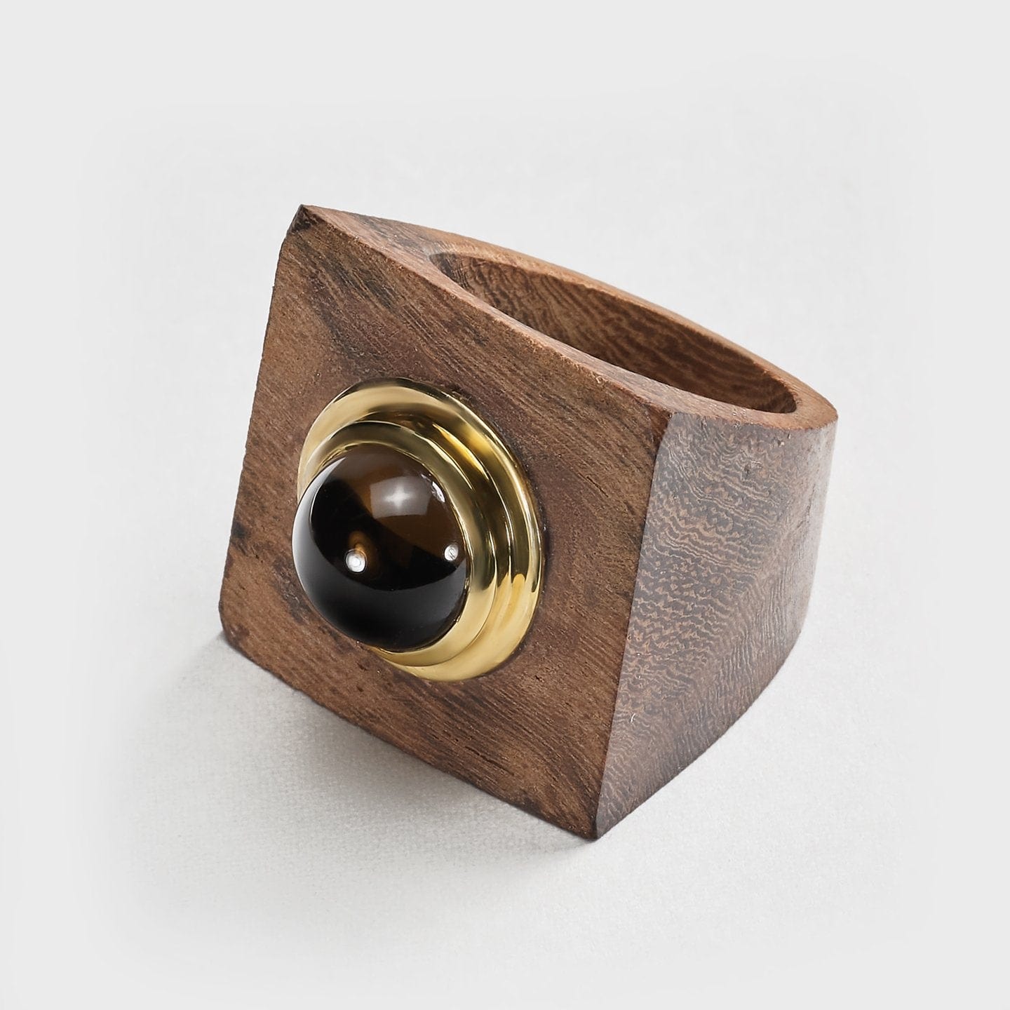 Mithrana Smoky Quartz Wood Ring GERMAN KABIRSKI