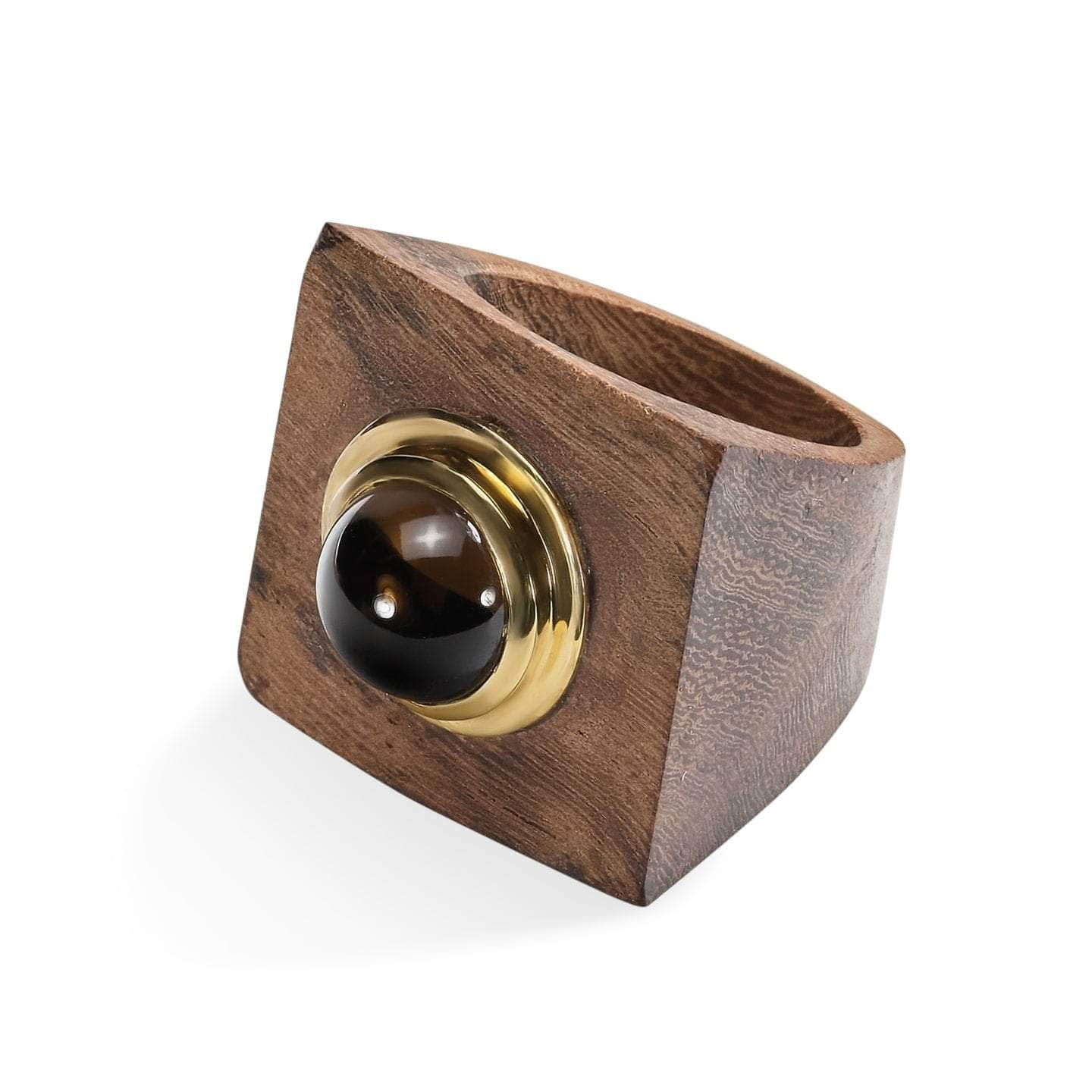 Mithrana Smoky Quartz Wood Ring GERMAN KABIRSKI