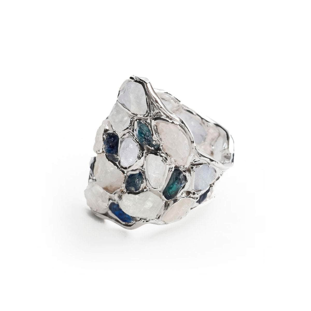 Nerissa Mixed Sapphire Ring (White Rhodium) GERMAN KABIRSKI