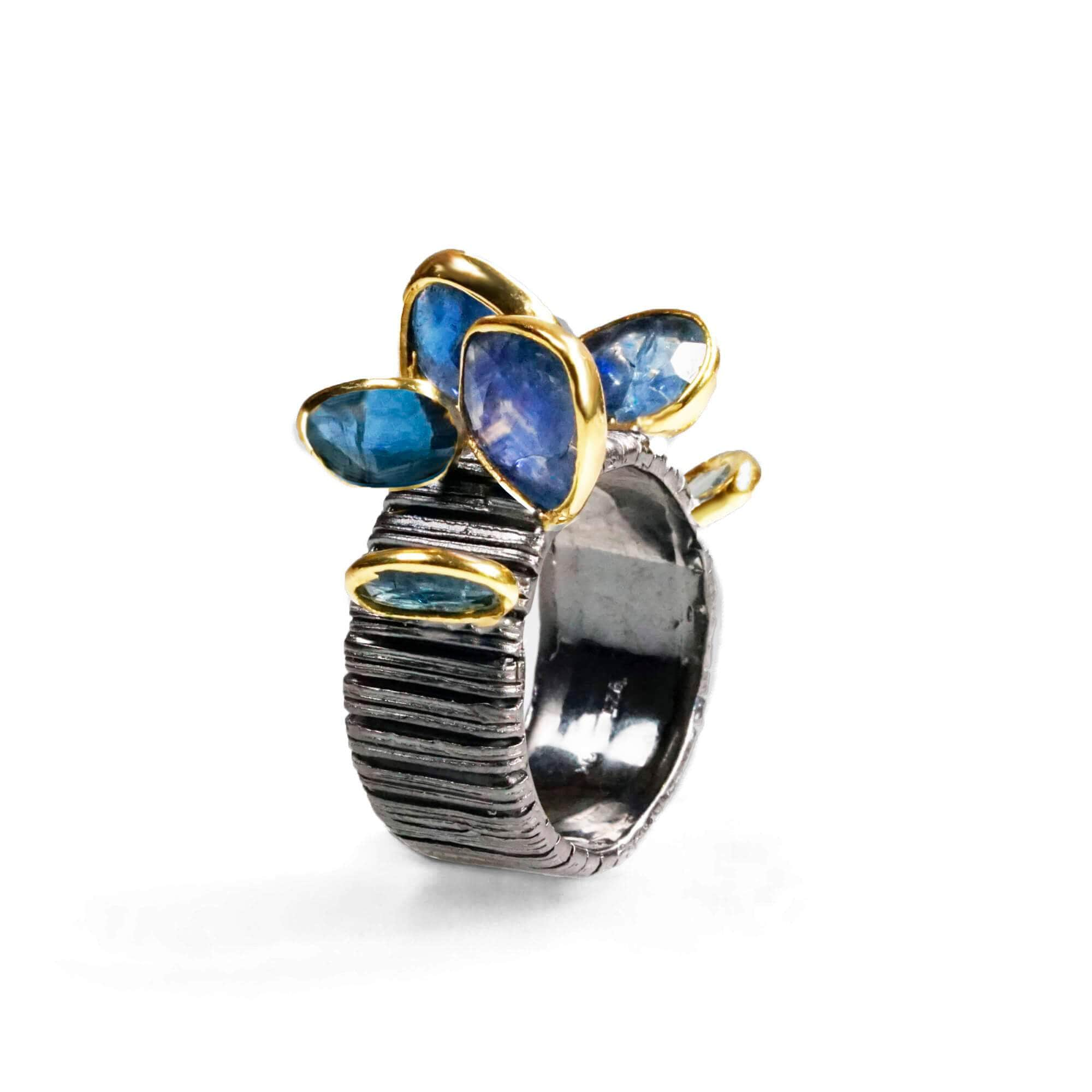 Restles Blue Sapphire Ring GERMAN KABIRSKI