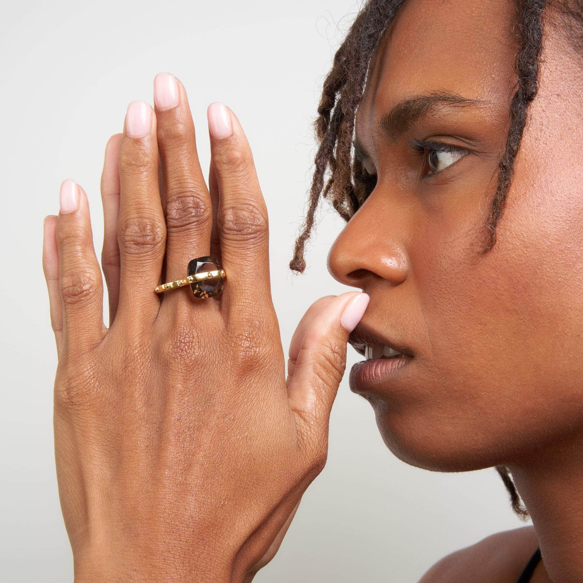 Safir Smoky Quartz Ring GERMAN KABIRSKI