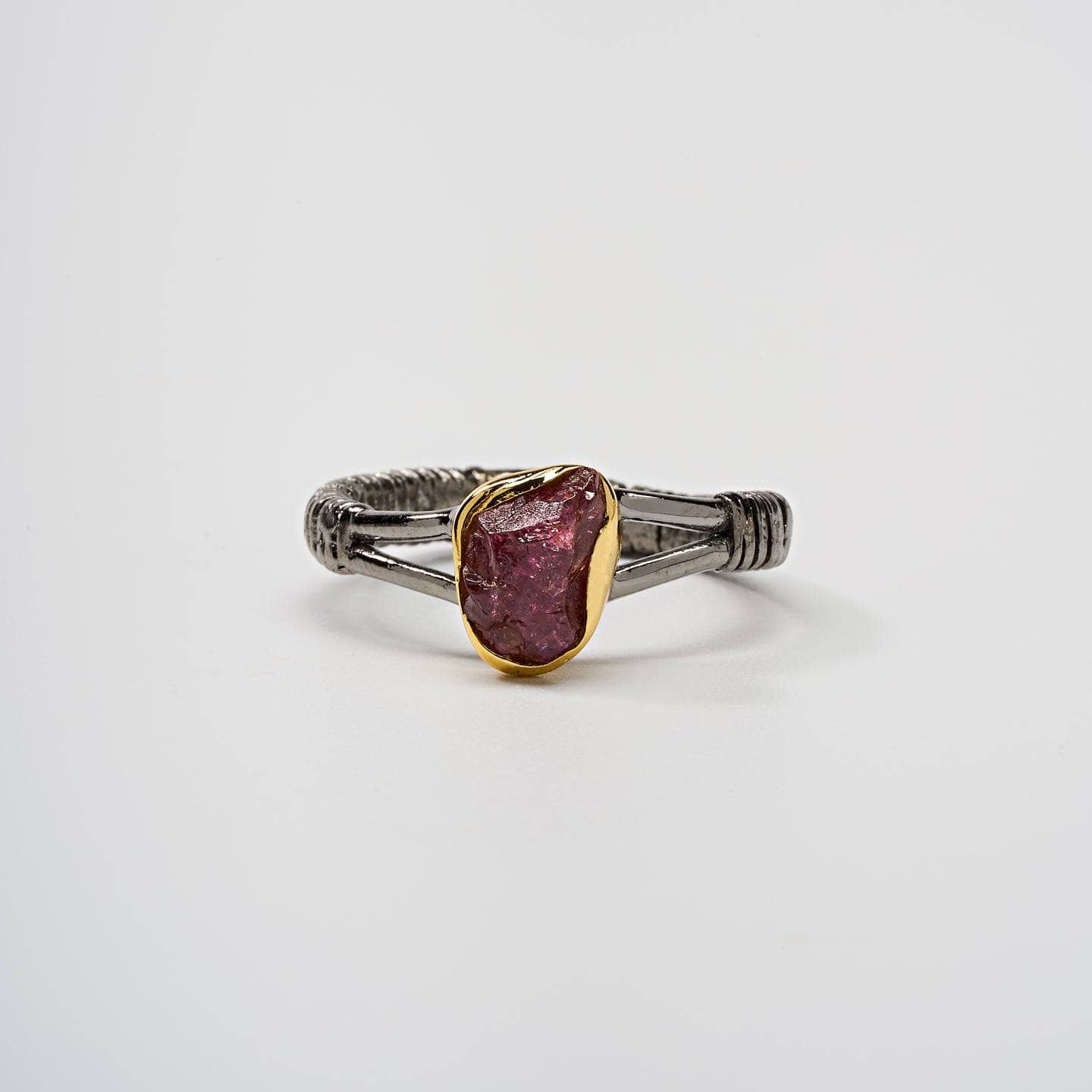 Saila Garnet Rough Ring GERMAN KABIRSKI