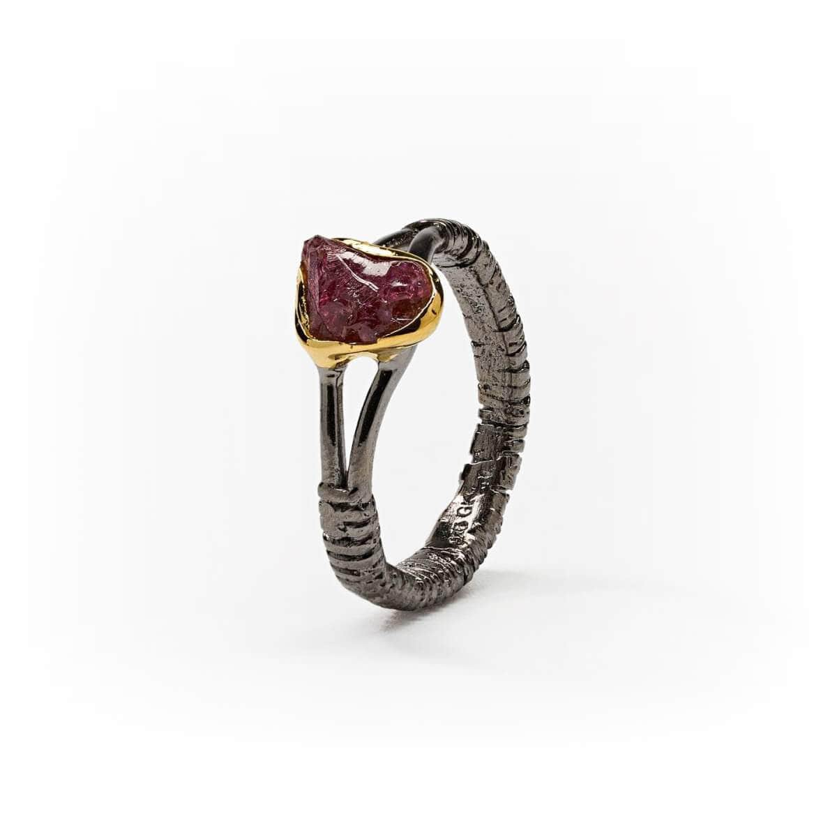 Saila Garnet Rough Ring GERMAN KABIRSKI