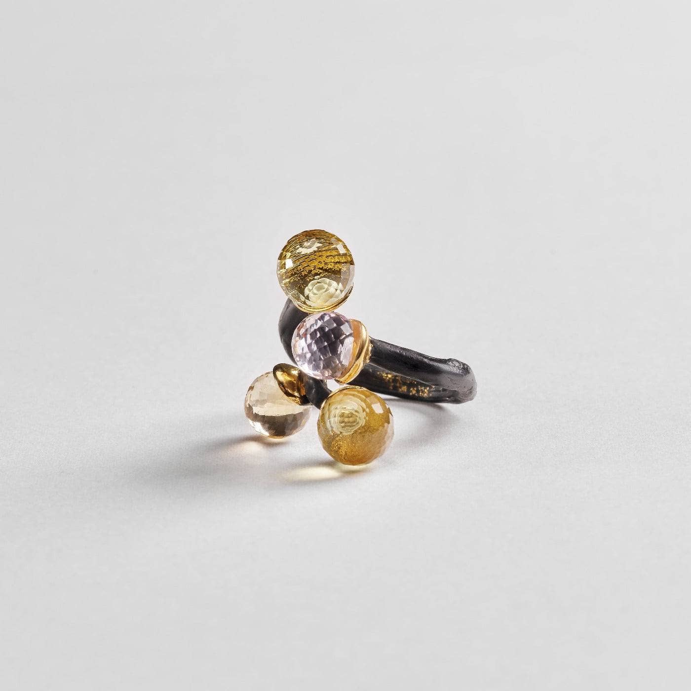 Sarai Amethyst and Citrine and Lemon Quartz Ring GERMAN KABIRSKI