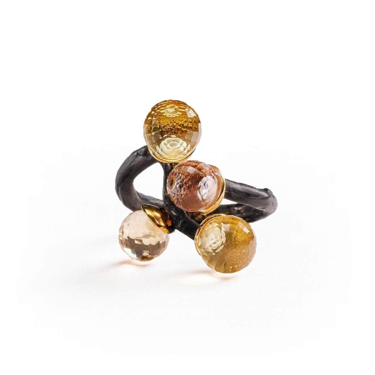 Sarai Amethyst and Citrine and Lemon Quartz Ring GERMAN KABIRSKI