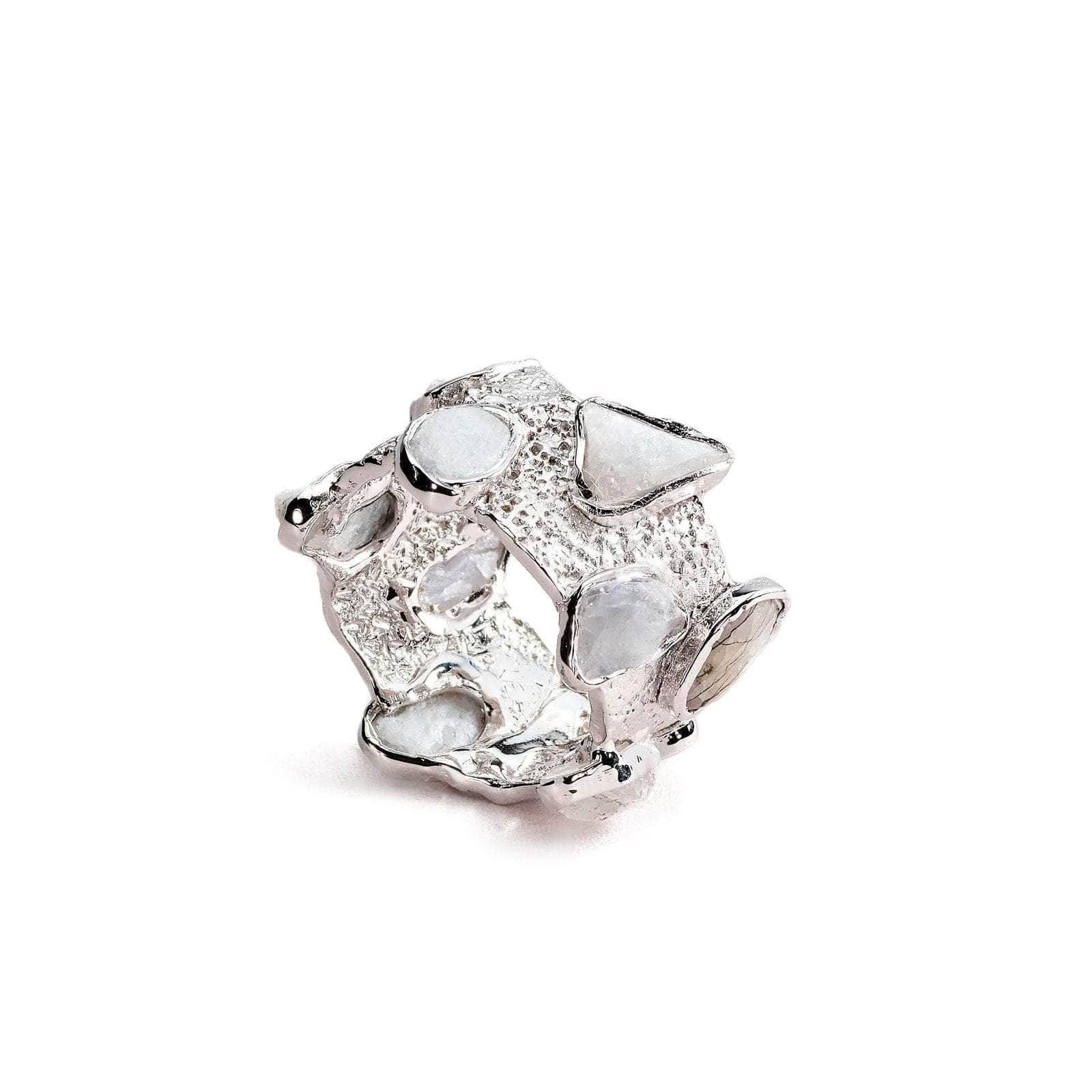 Sarin White Sapphire Ring (White Rhodium) GERMAN KABIRSKI