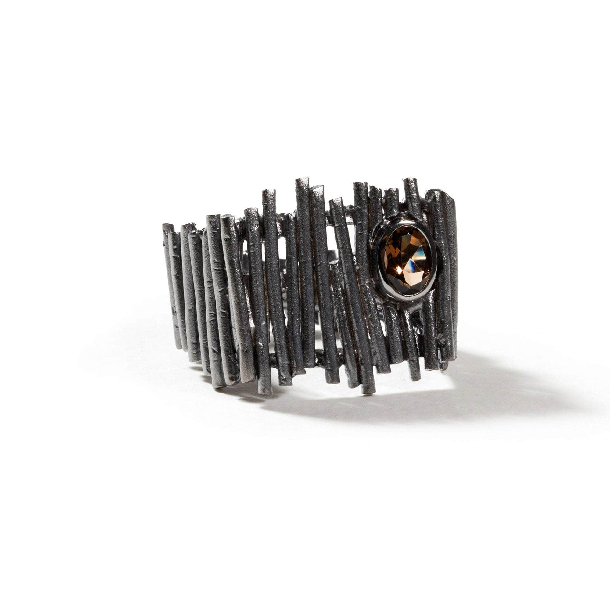 Taia Smoky Quartz Ring (Black Rhodium) GERMAN KABIRSKI