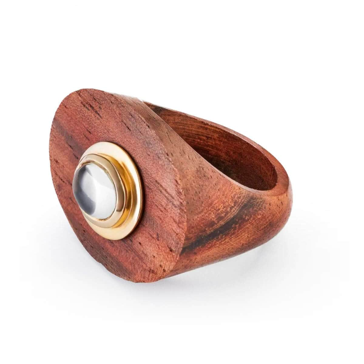 Tenara Blue Topaz Wood Ring GERMAN KABIRSKI